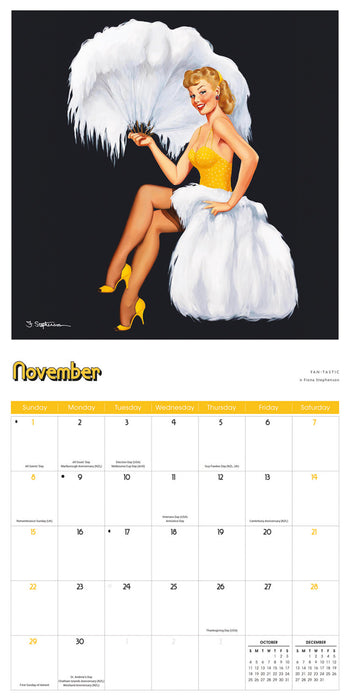 Pin Ups 2026 Square Wall Calendar