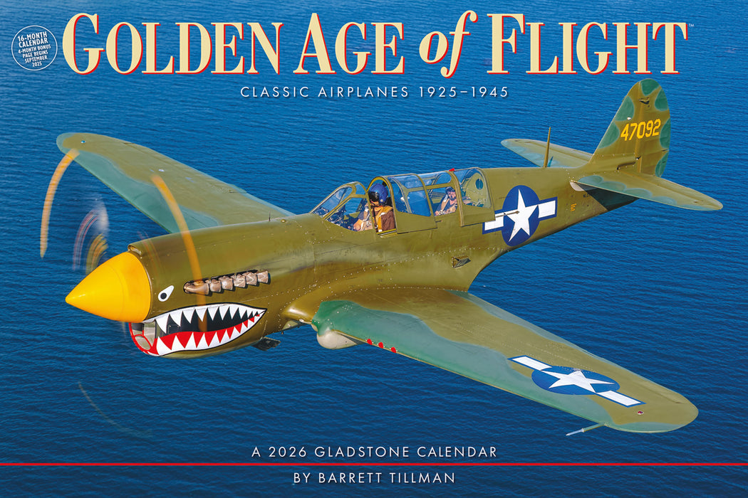 Golden Age of Flight 2026 Large Wall Calendar