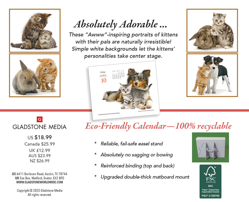 Kittens and Friends 2026 Page-A-Day Calendar