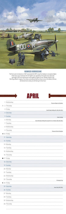 Legends of WWII 2026 Slimline Wall Calendar