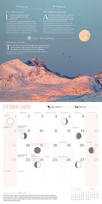 Living By The Moon 2026 Square Wall Calendar