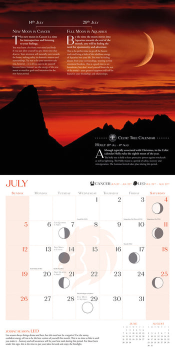 Living By The Moon 2026 Square Wall Calendar