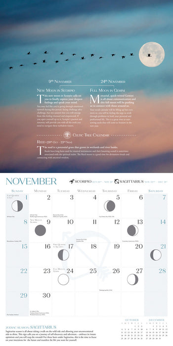 Living By The Moon 2026 Square Wall Calendar