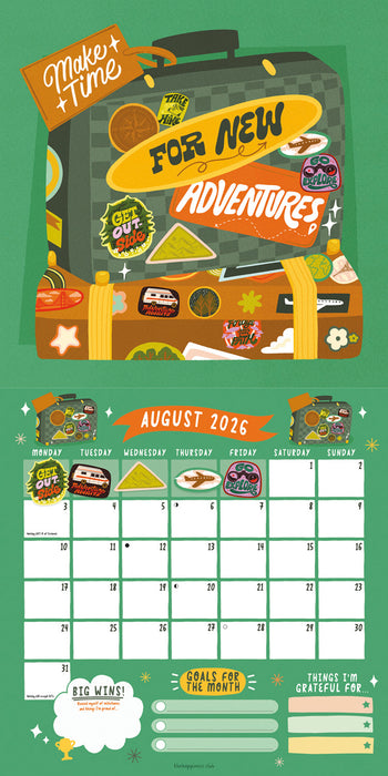 The Happiness Club 2026 Square Wall Calendar