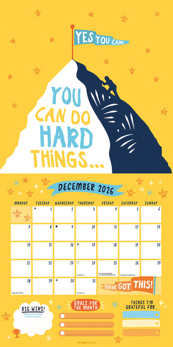 The Happiness Club 2026 Square Wall Calendar