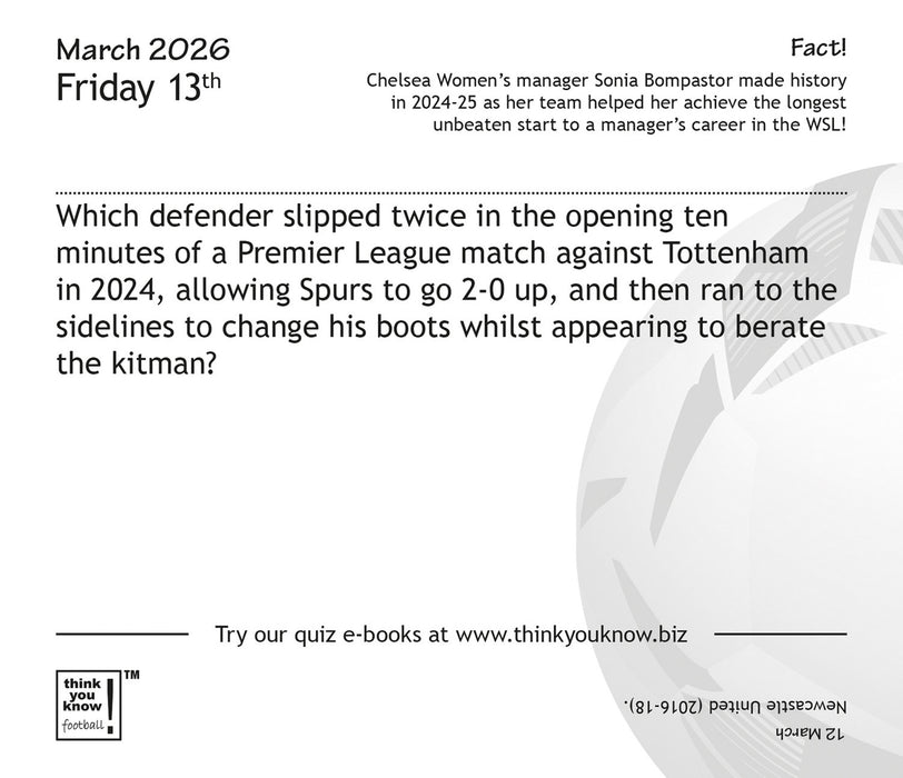 Think You Know Football 2026 Page-A-Day Calendar