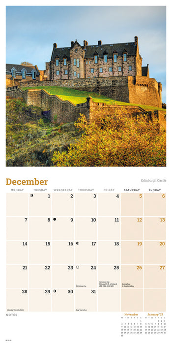 Scotland 2026 Mini Wall Calendar