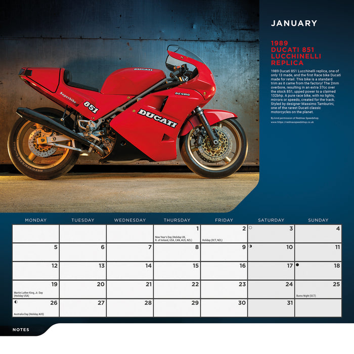Superbikes  2026 Square Wall Calendar