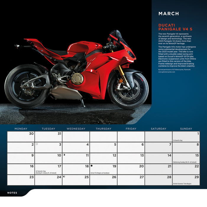 Superbikes  2026 Square Wall Calendar
