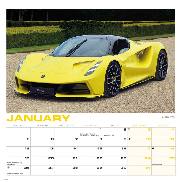 Dream Cars  2026 Square Wall Calendar