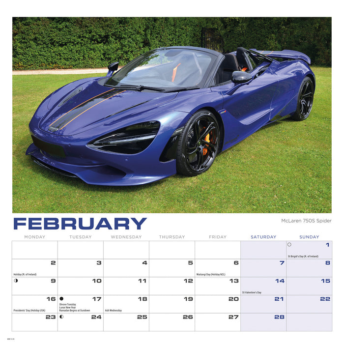 Dream Cars  2026 Square Wall Calendar
