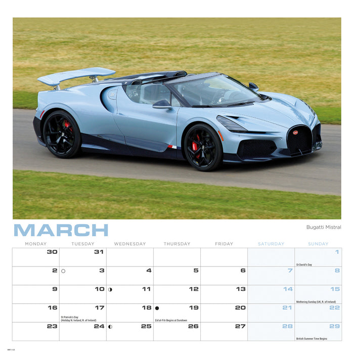 Dream Cars  2026 Square Wall Calendar