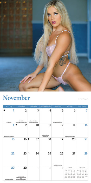 Lingerie 2026 Square Wall Calendar