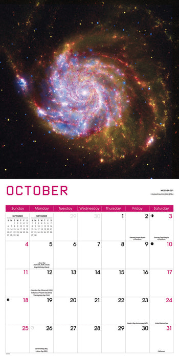 Hubble Space Telescope 2026 Square Wall Calendar