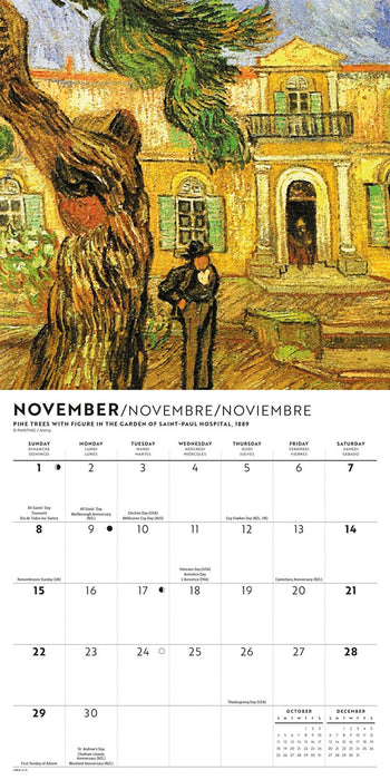 Van Gogh 2026 Mini Wall Calendar