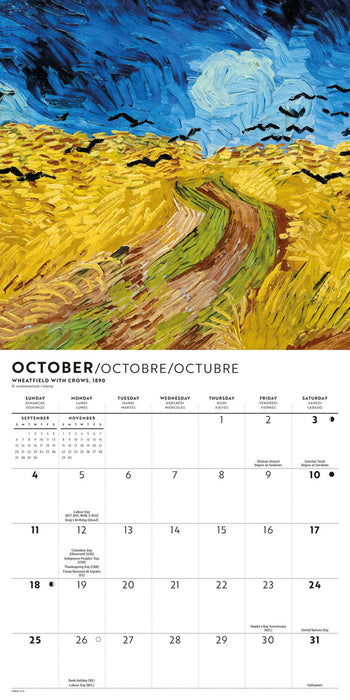 Van Gogh 2026 Mini Wall Calendar