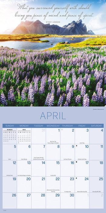 Tranquillity 2026 Square Wall Calendar