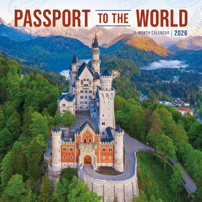 Passports to the World 2026 Square Wall Calendar