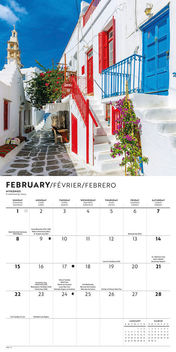 Greek Isles 2026 Mini Wall Calendar