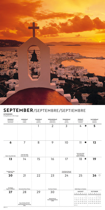 Greek Isles 2026 Mini Wall Calendar
