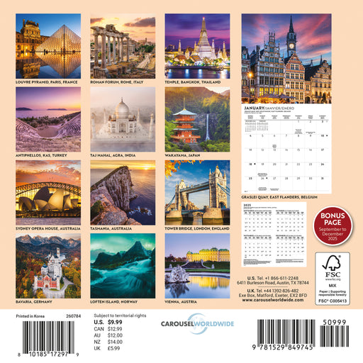 Passport to the World 2026 Mini Wall Calendar