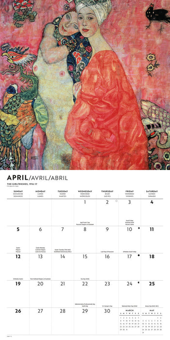 Klimt 2026 Square Wall Calendar