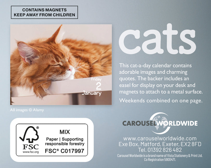 Cats 2026 Mini Page-A-Day Calendar