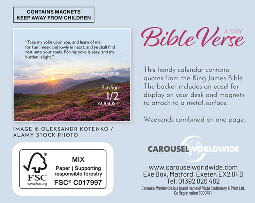 Bible Verse a Day 2026 Mini Page-A-Day Calendar
