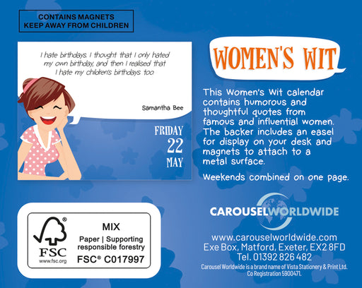 Womens Wit 2026 Mini Page-A-Day Calendar