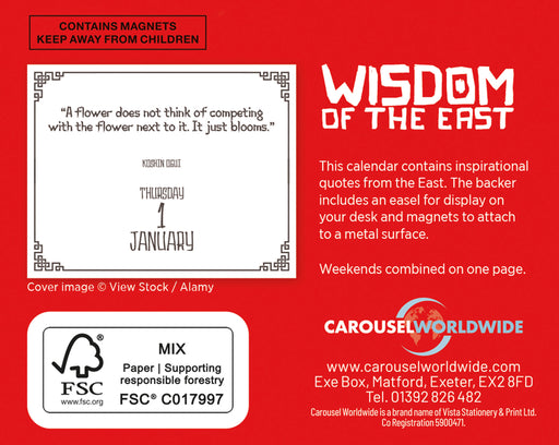 Wisdom of the East 2026 Mini Page-A-Day Calendar