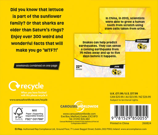 WTF Weird True Facts 2026 Page-A-Day Calendar