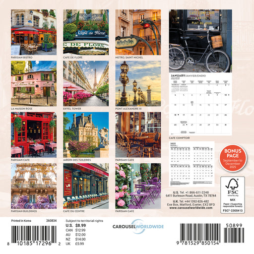 Parisian Lifestyle 2026 Mini Wall Calendar