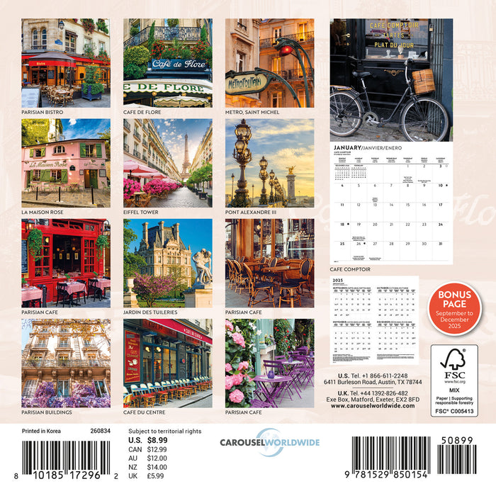 Parisian Lifestyle 2026 Mini Wall Calendar