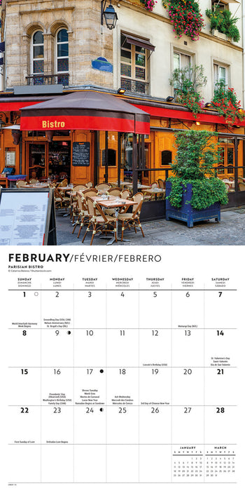 Parisian Lifestyle 2026 Mini Wall Calendar