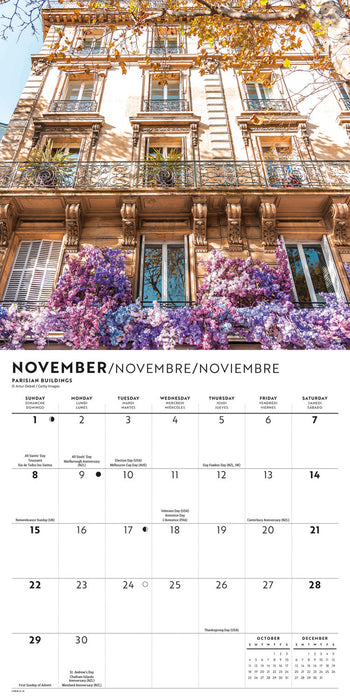 Parisian Lifestyle 2026 Mini Wall Calendar