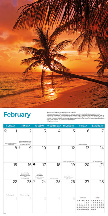 Islands 2026 Square Wall Calendar