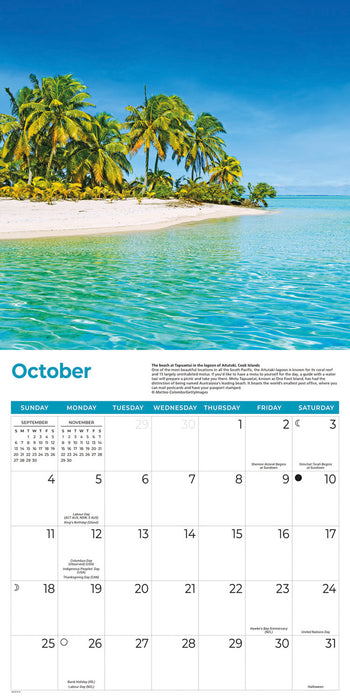 Islands 2026 Square Wall Calendar