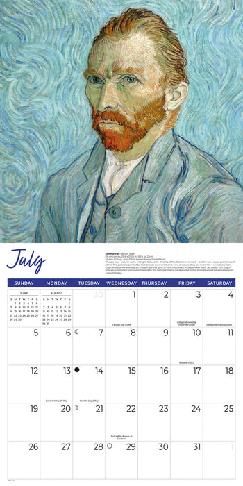 Van Gogh 2026 Square Wall Calendar