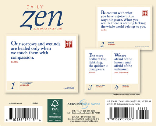 Daily Zen 2026 Page-A-Day Calendar