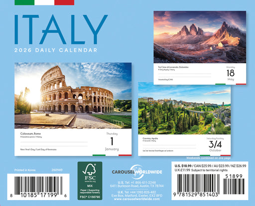 Italy 2026 Page-A-Day Calendar