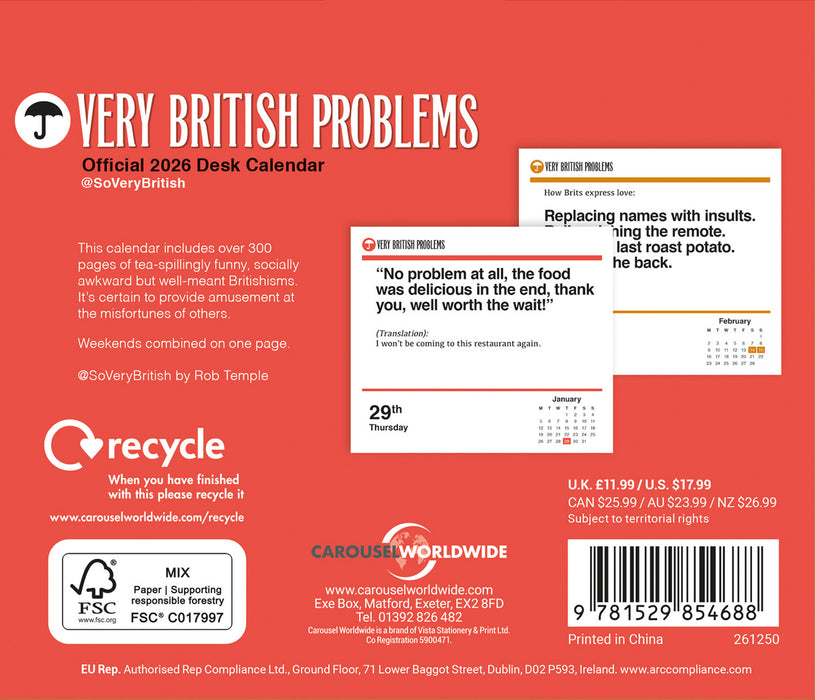 Very British Problems 2026 Page-A-Day Calendar