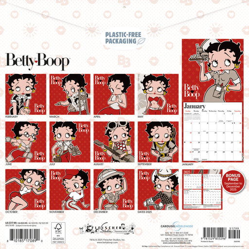 Betty Boop 2026 Square Wall Calendar