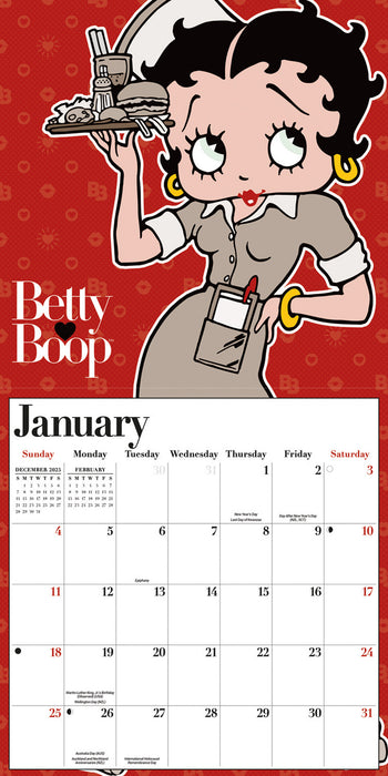 Betty Boop 2026 Square Wall Calendar