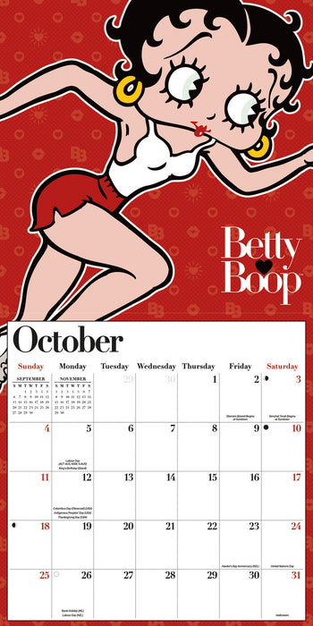 Betty Boop 2026 Square Wall Calendar