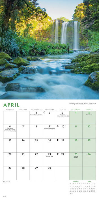 Most Beautiful Places On Earth 2026 Mini Wall Calendar