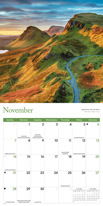 Scotland 2027 Square Wall Calendar