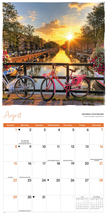 Romantic Europe 2027 Square Wall Calendar