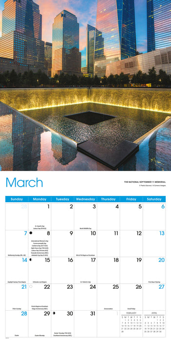 New York 2027 Square Wall Calendar
