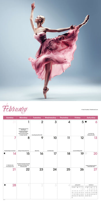 Ballet 2027 Square Wall Calendar