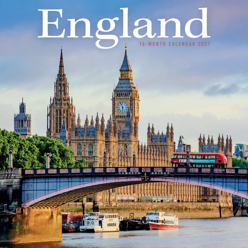 England 2027 Square Wall Calendar